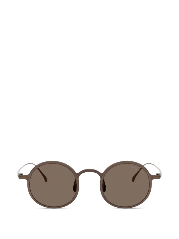Giorgio Armani Round-frame Sunglasses in Brown