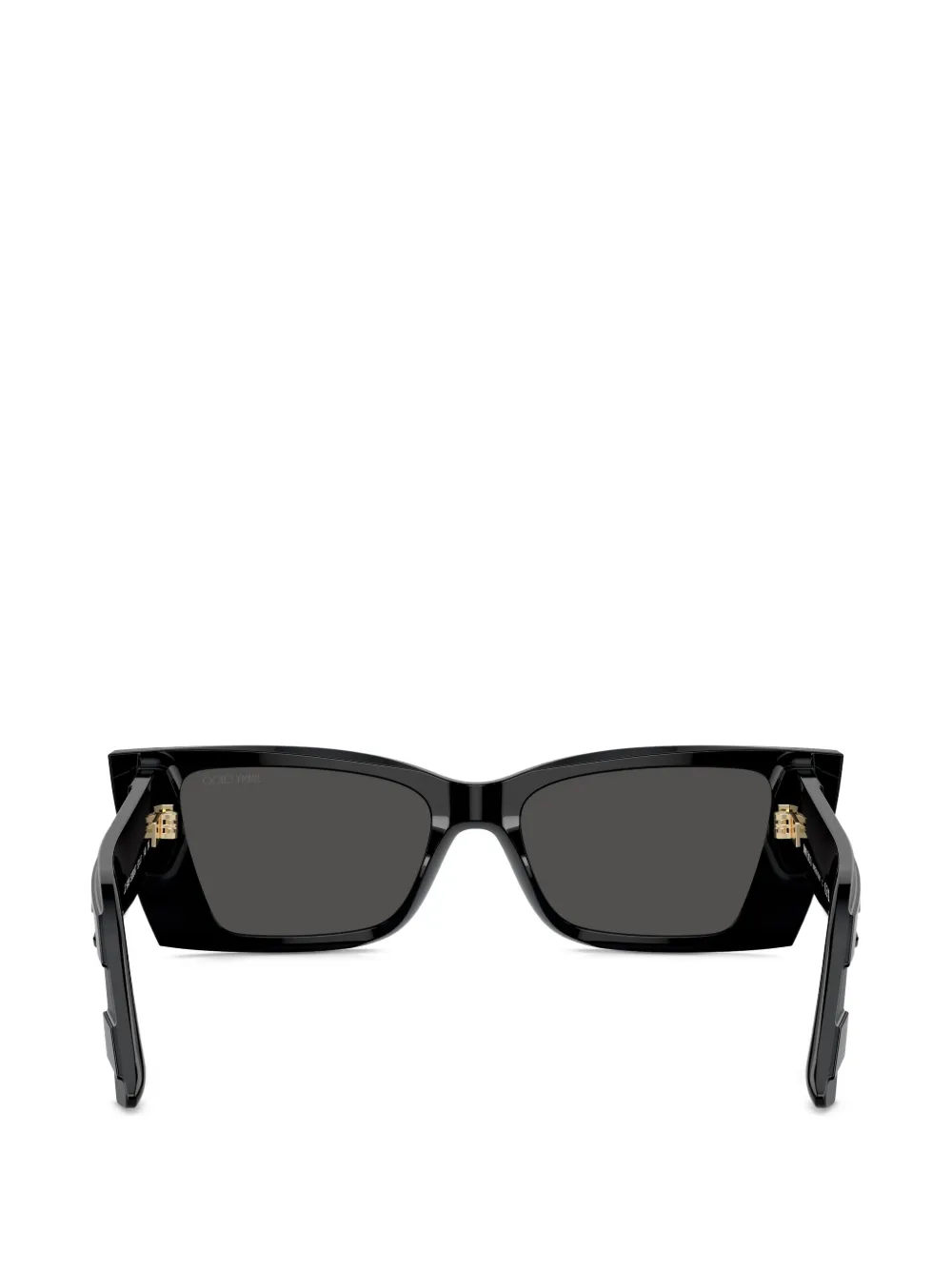 Jimmy Choo Eyewear Geribbelde zonnebril met geometrisch montuur Zwart