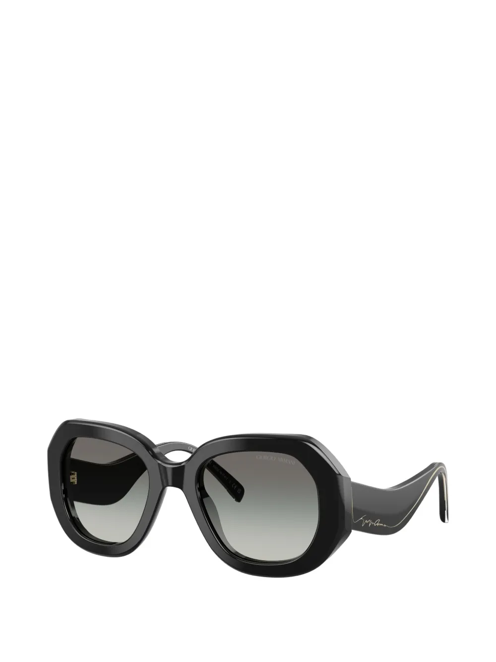  Giorgio Armani Geometric-frame Sunglasses - Black 