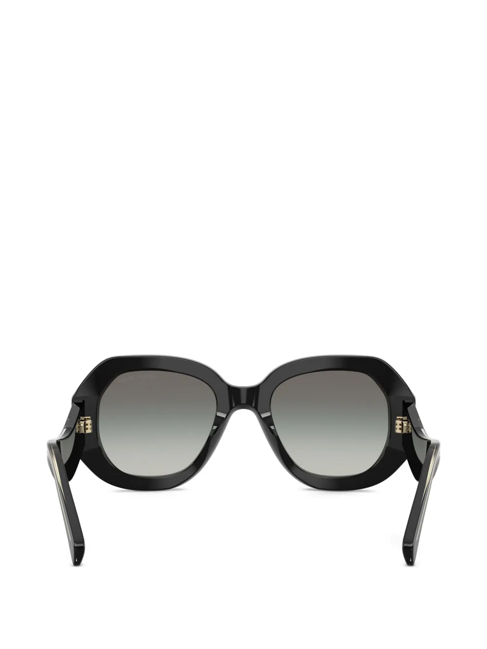 Giorgio Armani Zonnebril met geometrisch montuur Zwart