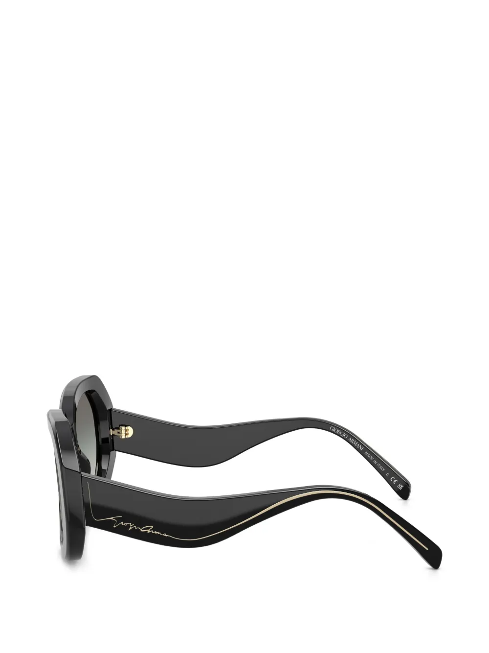  Giorgio Armani Geometric-frame Sunglasses - Black 