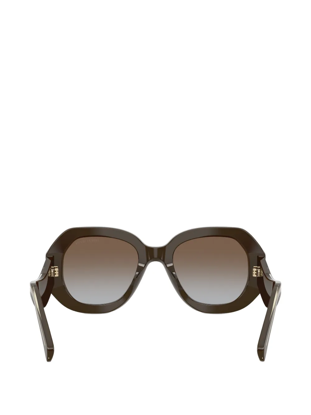 Giorgio Armani Zonnebril met geometrisch montuur Bruin