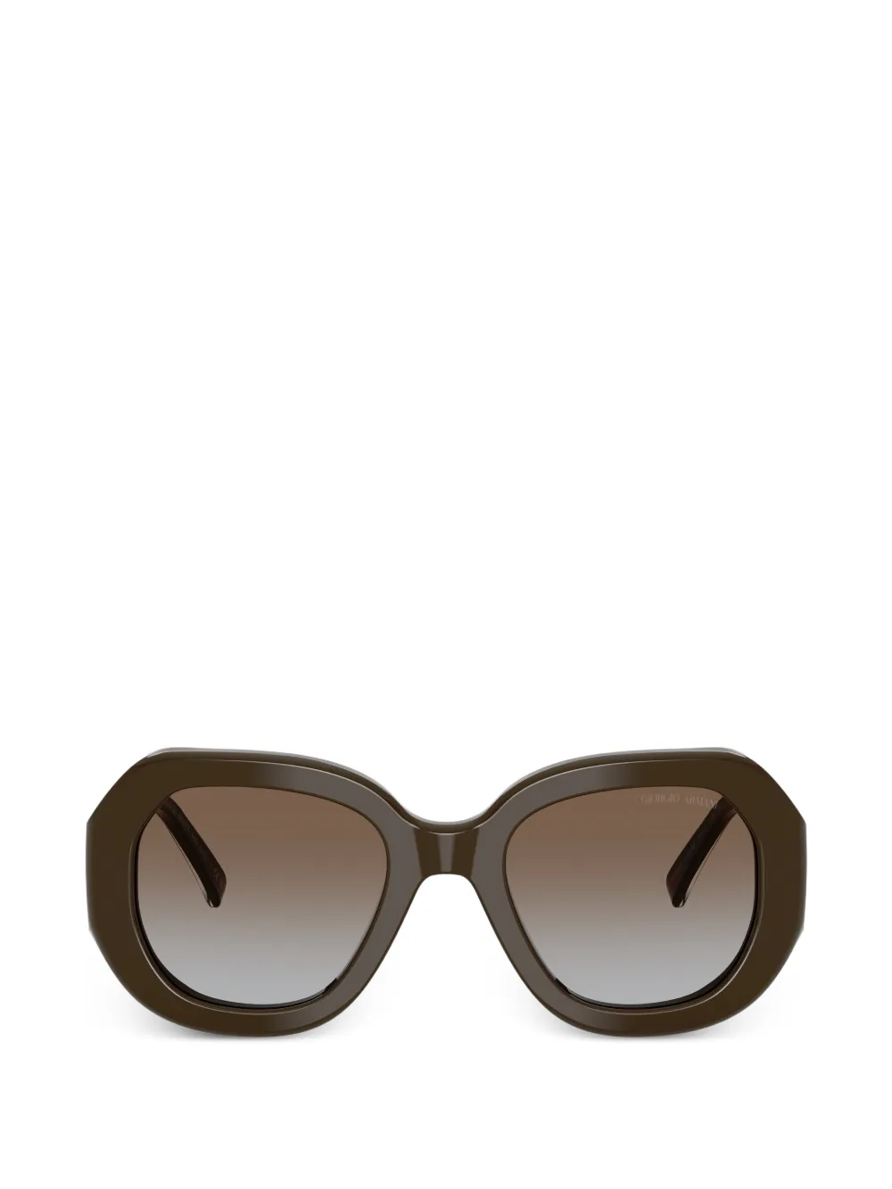 Giorgio Armani geometric sunglasses - Marrone