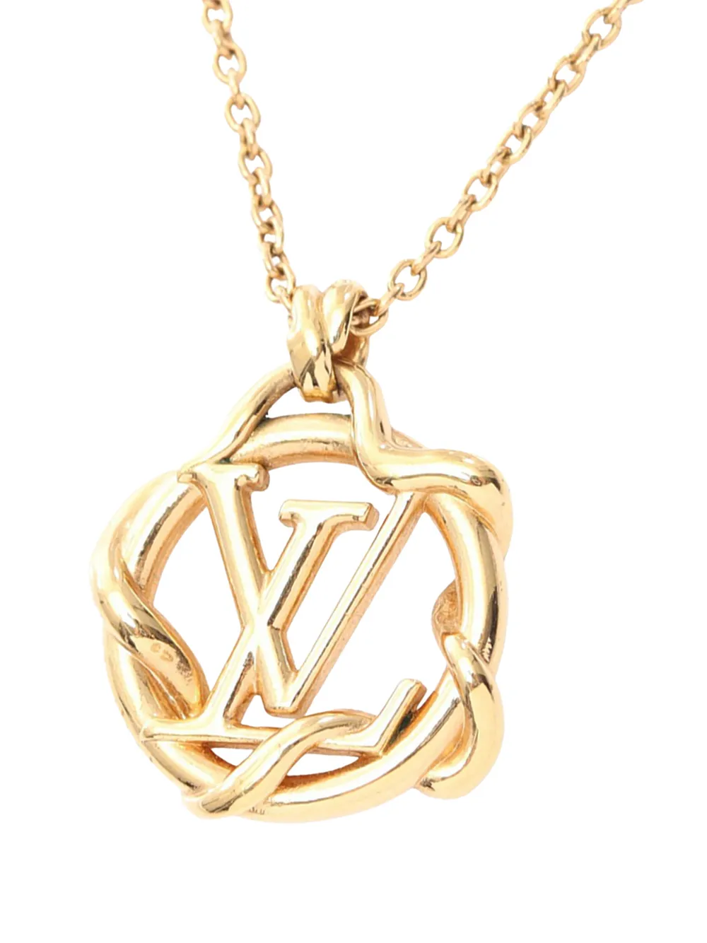 Louis Vuitton Pre-Owned 2019 Gold Plated Garden Louise Necklace costume necklace - Oro