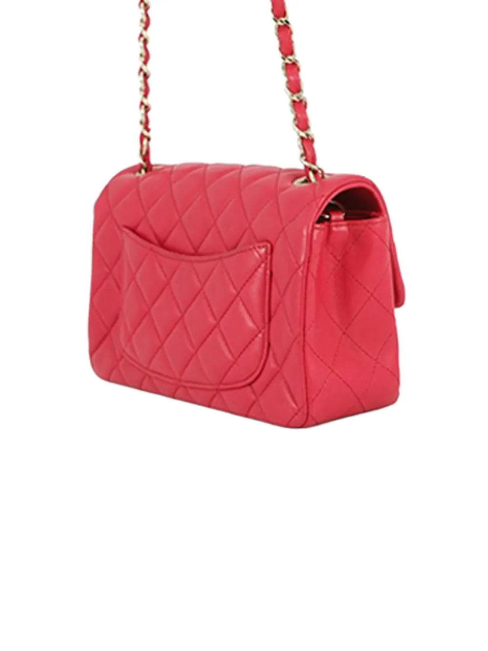 2015-2016 Mini Rectangular Classic Lambskin Single Flap Crossbody Bag