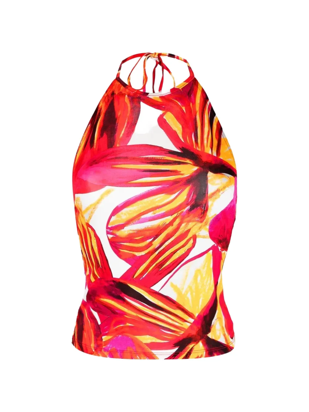 Louisa Ballou halterneck top - Rosso