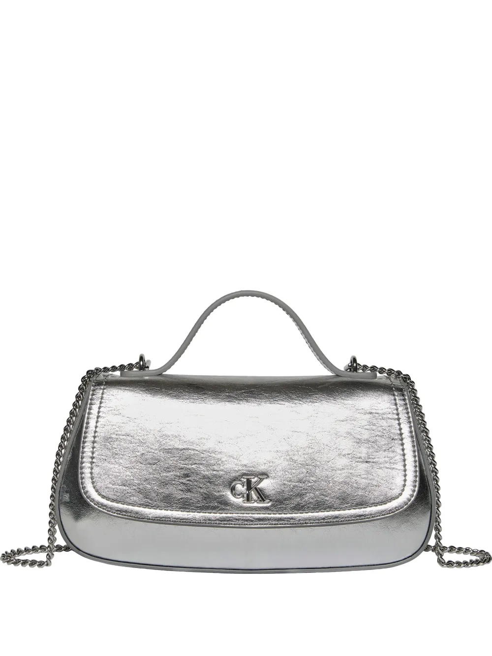 Calvin Klein chain handle shoulder bag - Argento