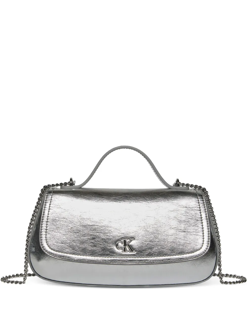 Calvin Klein chain handle shoulder bag - Argento