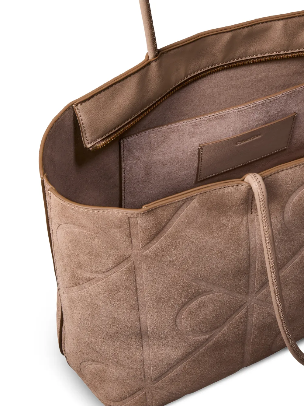  Calvin Klein Embossed Tote Bag - Neutrals 