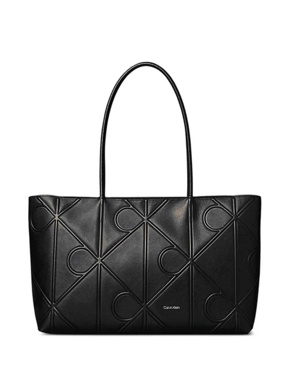 Calvin Klein monogram-embossed tote bag - Schwarz