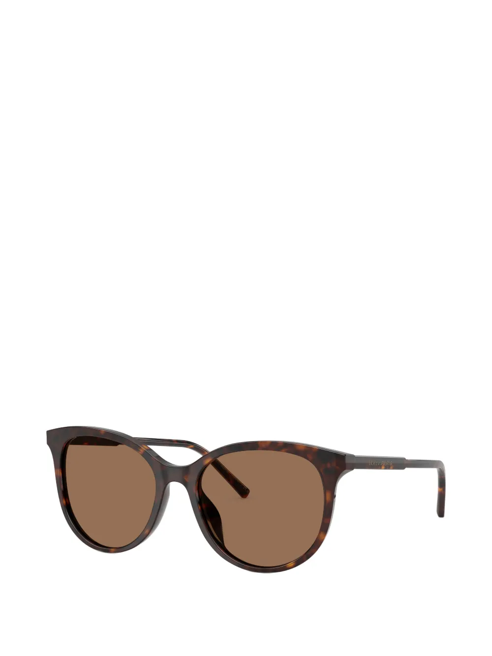 Dolce & Gabbana Eyewear Zonnebril met rond montuur en logodetail Bruin