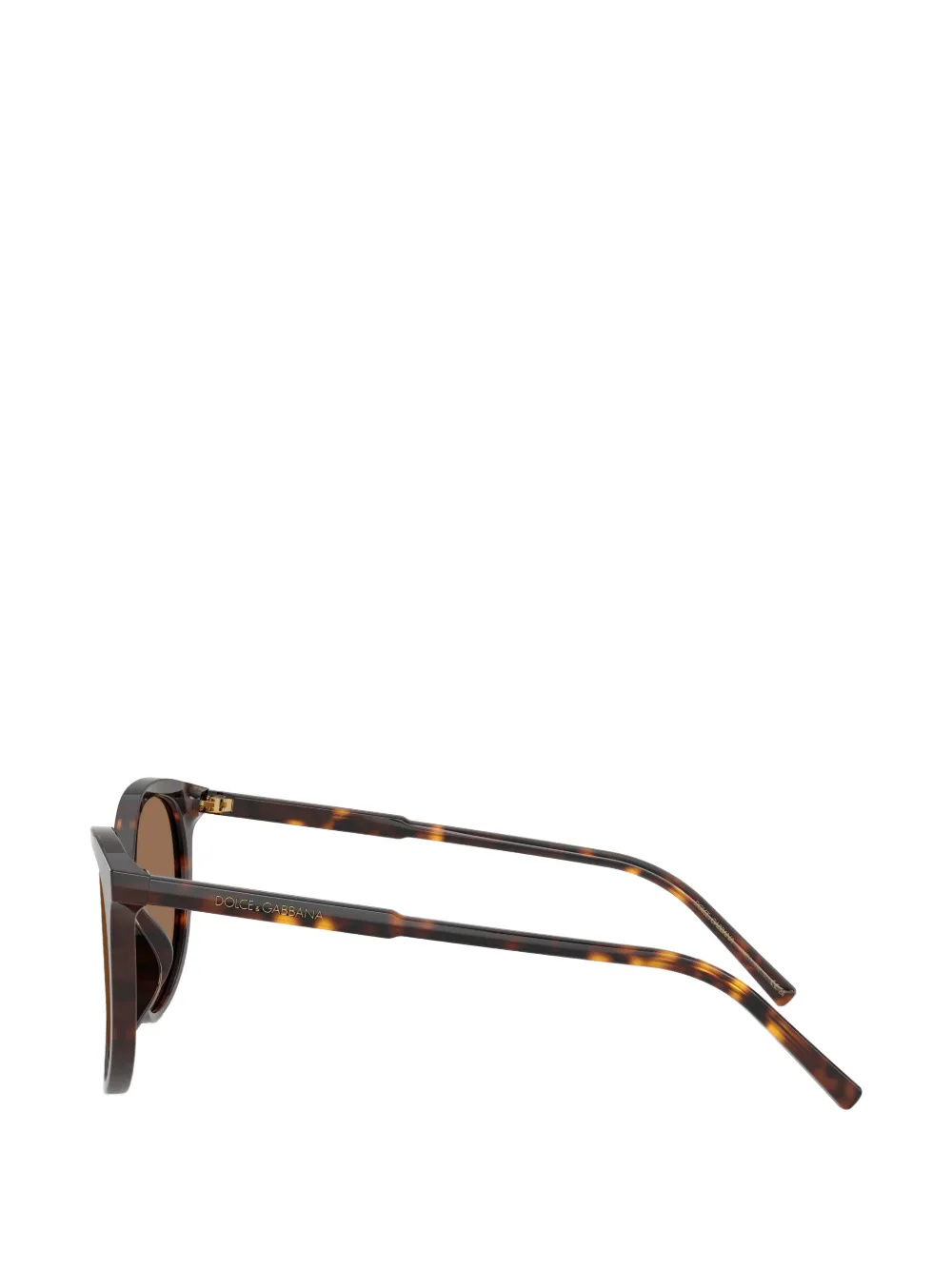 Dolce & Gabbana Eyewear Zonnebril met rond montuur en logodetail Bruin