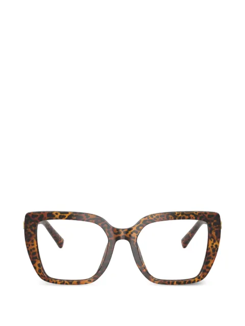 Dolce & Gabbana Eyewear square-frame animal-print glasses