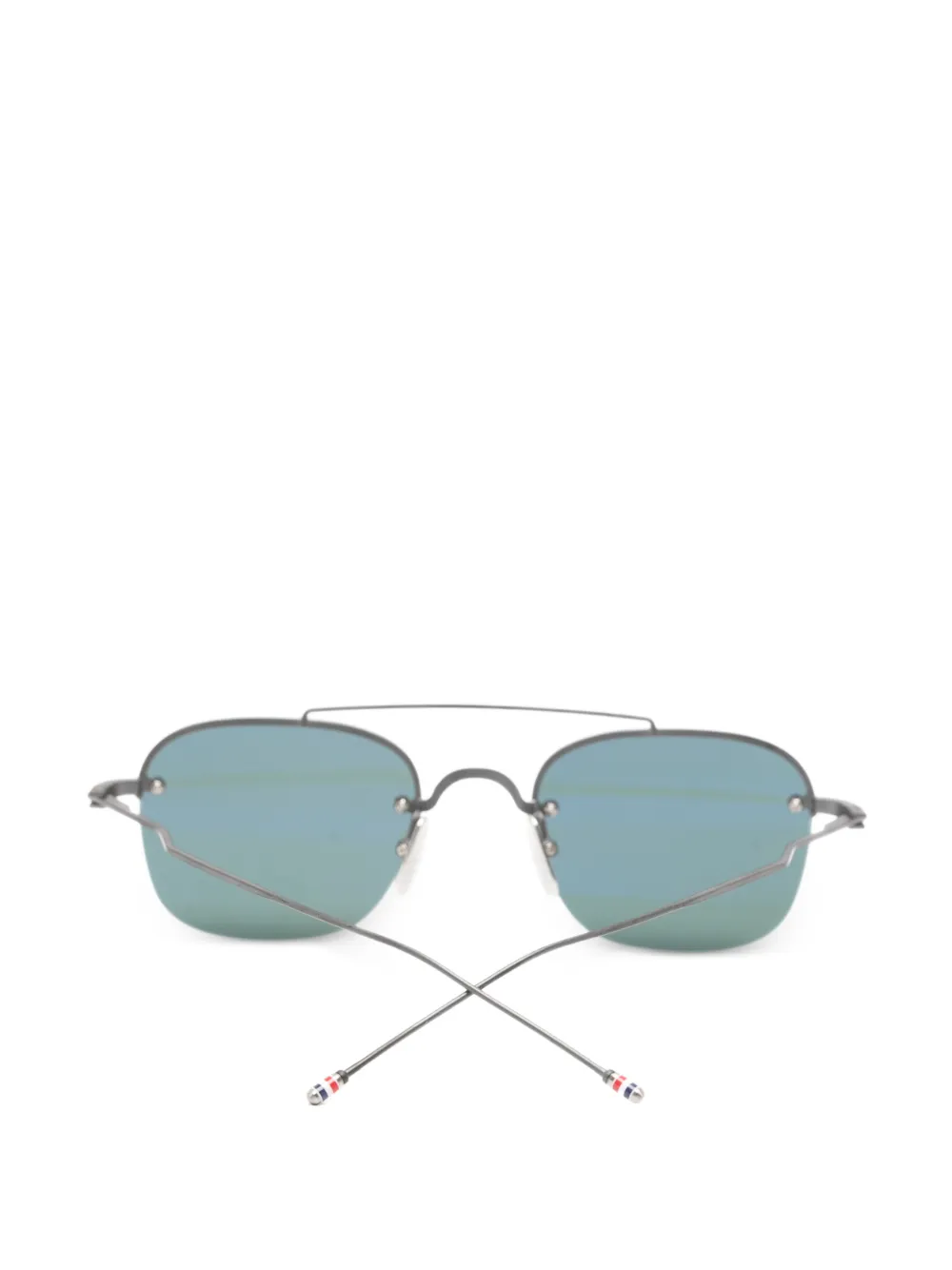 Thom Browne Eyewear Zonnebril met piloten montuur Grijs