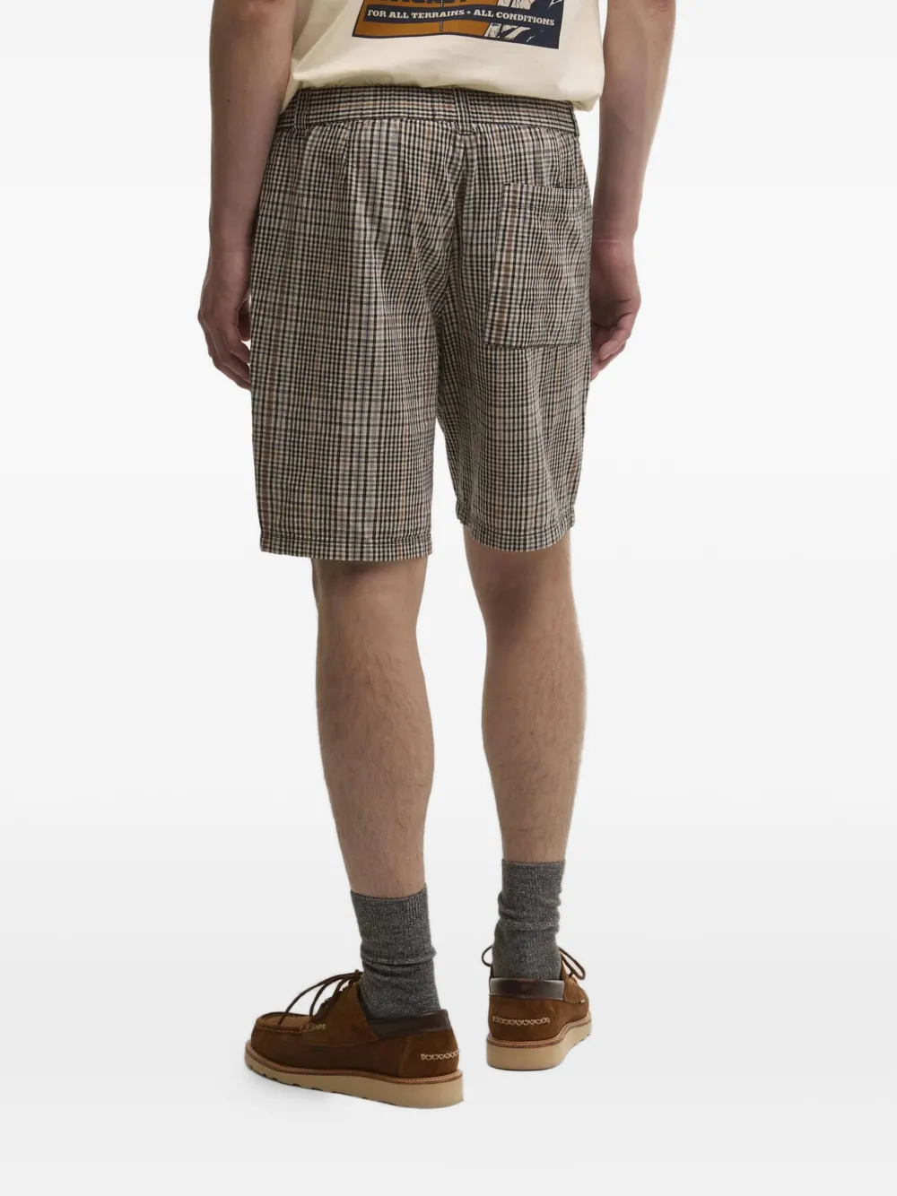 Barbour Fife geruite shorts Beige