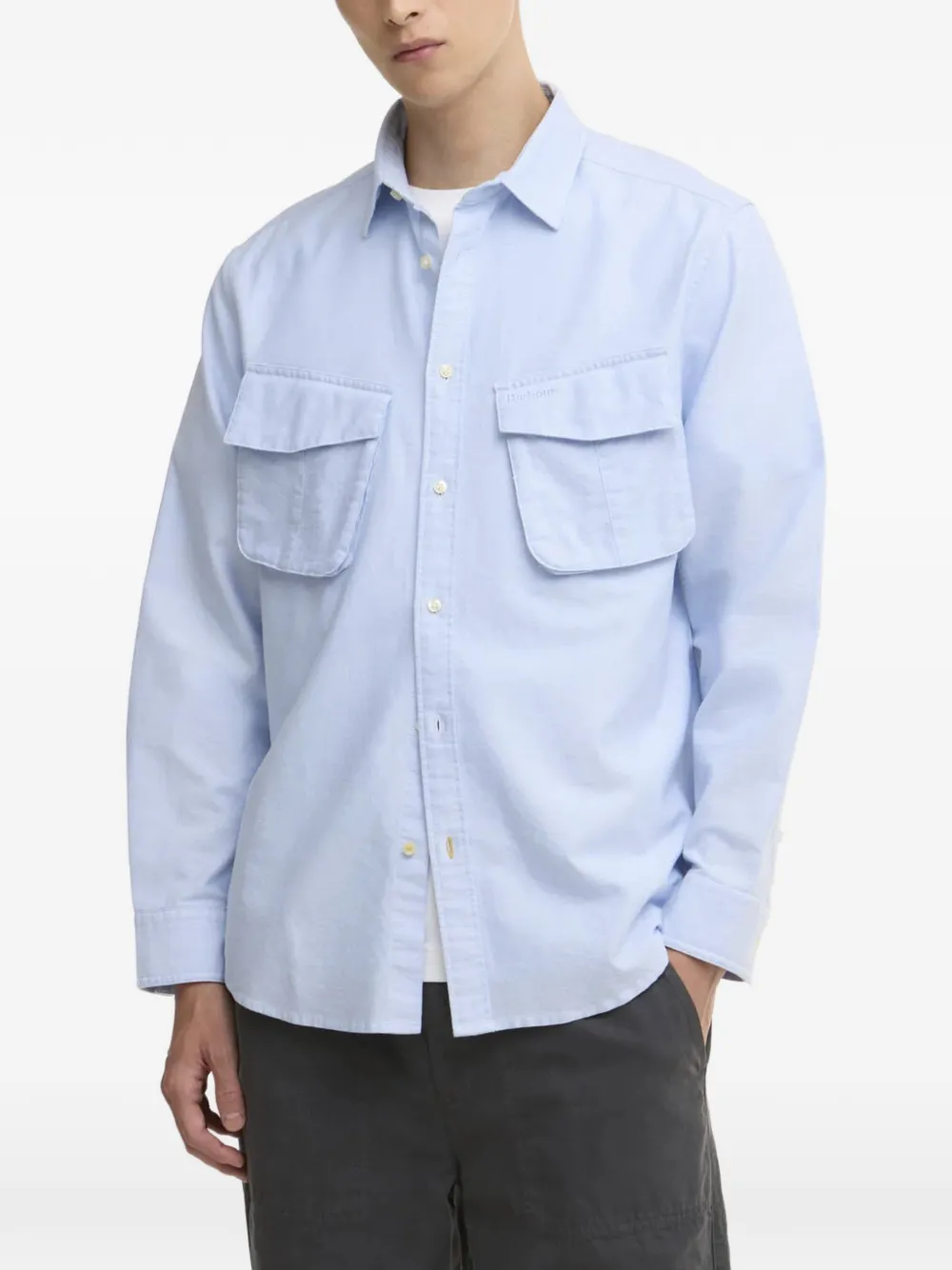 Barbour Arnham katoenen overhemd met zak Blauw