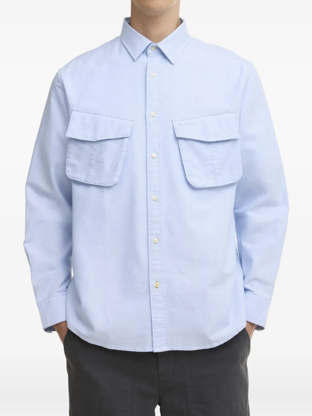 Barbour Arnham katoenen overhemd met zak Blauw