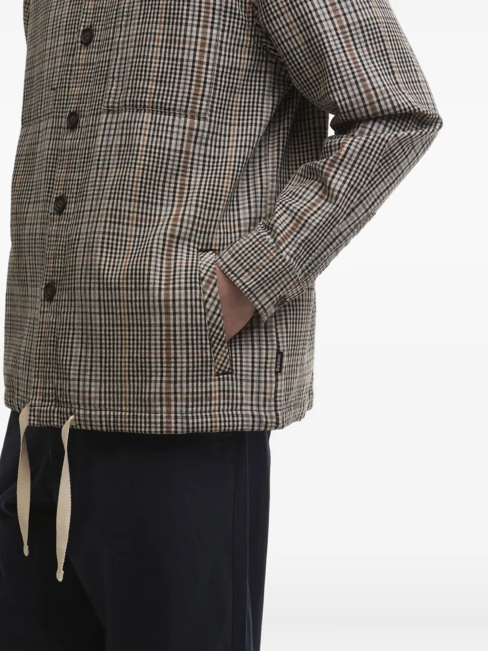 Barbour Fife geruit overhemd met zak Beige