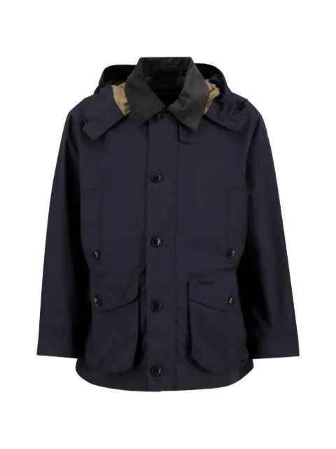 Barbour Ventile hooded corduroy-collar jacket