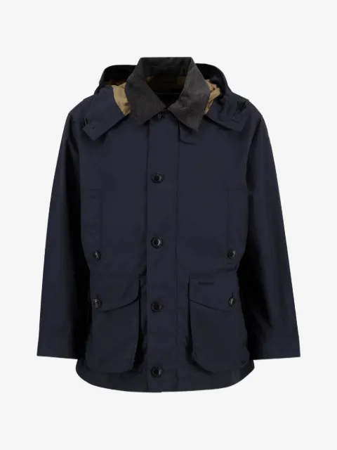 Barbour Ventile hooded corduroy-collar jacket