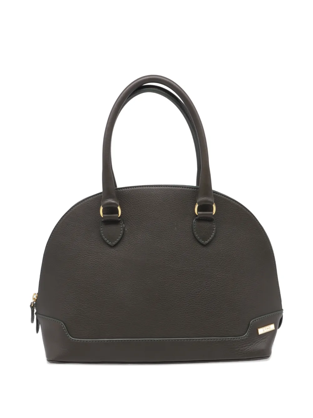 Etro Vintage zipped dome leather tote bag - Verde