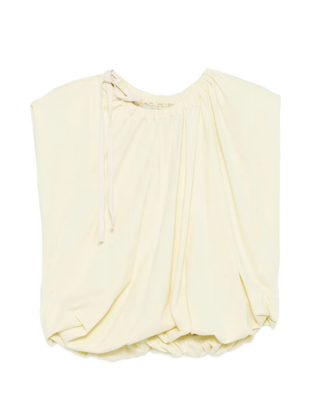 Tela Sibilla drawstring gathered T-shirt - Gelb