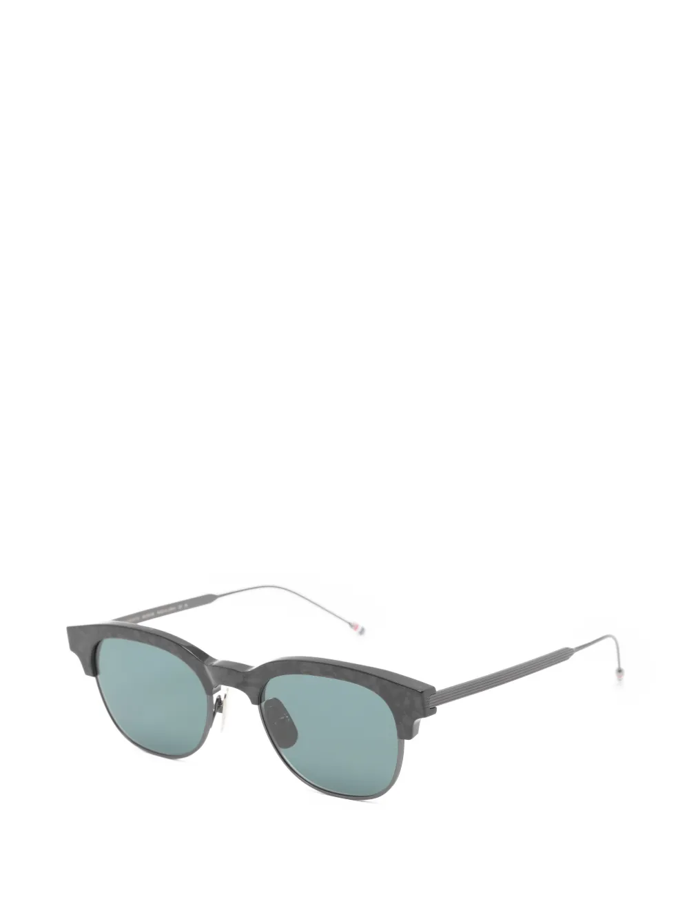 Thom Browne Eyewear Zonnebril met vierkant montuur Zwart