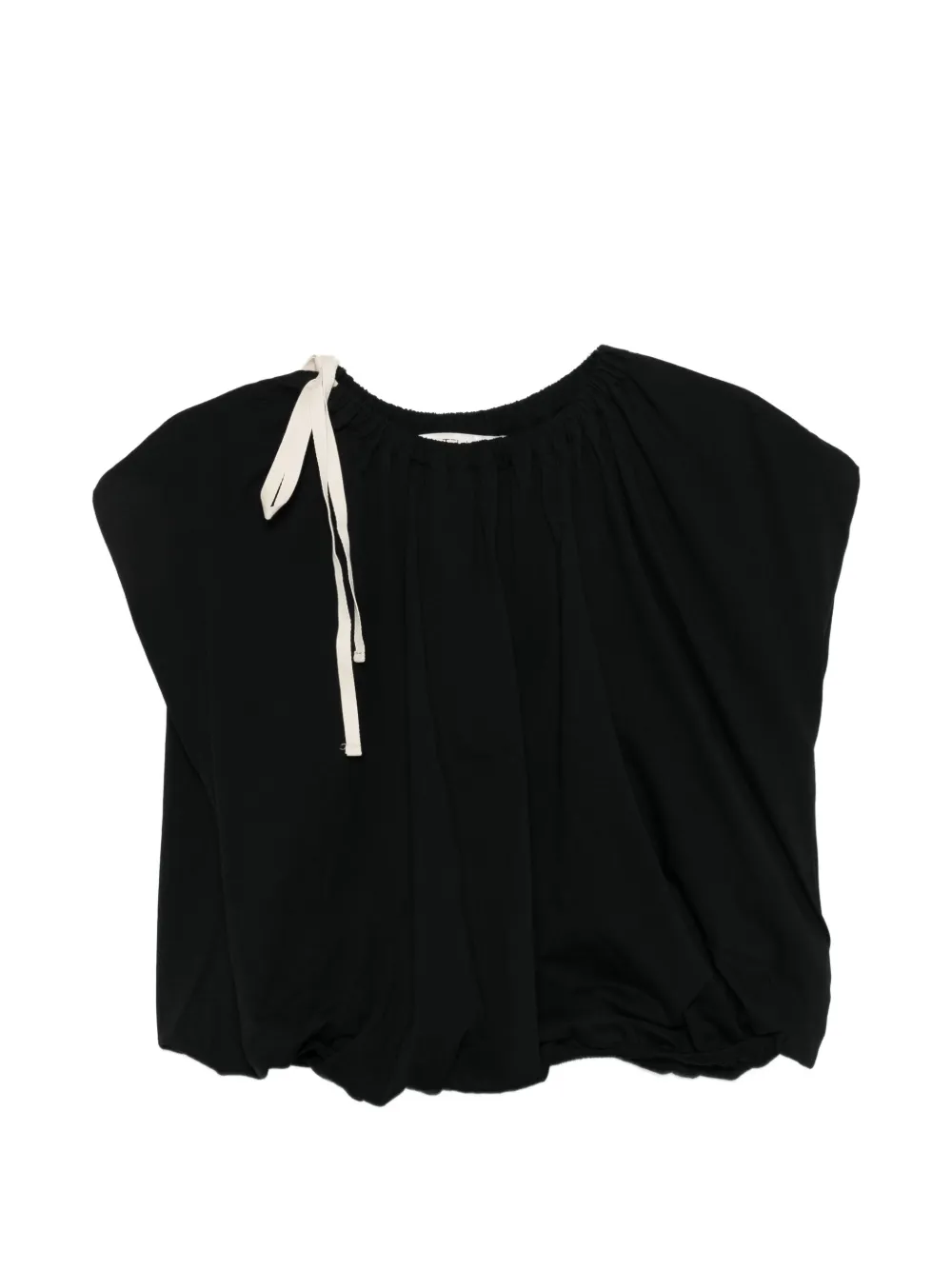 Tela Sibilla tie-neck T-shirt - Nero