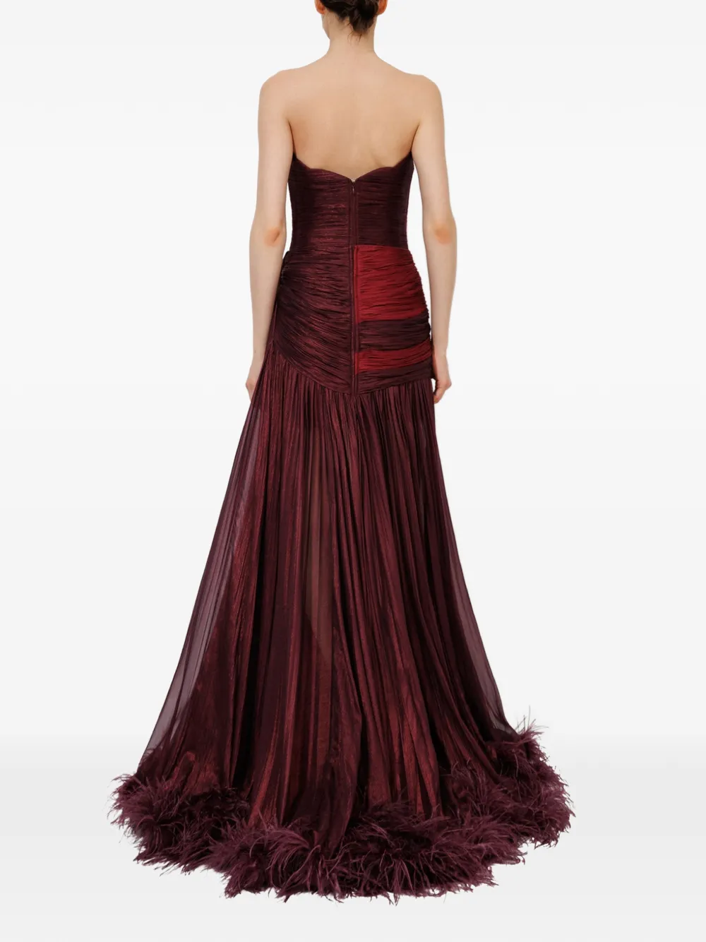 Iris Serban Giselle feather strapless maxi dress - thumbnail 5 of 5