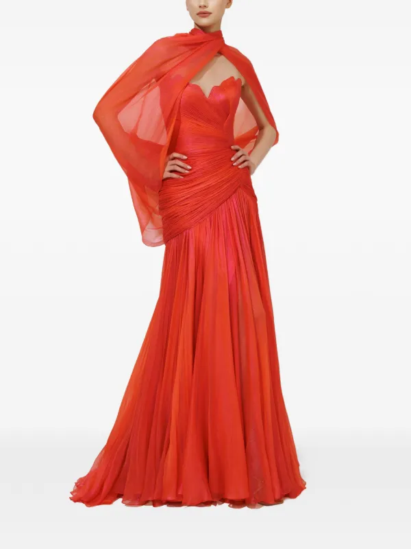 iris serban red dress Iris Serban Gisselle Floor-length Dress