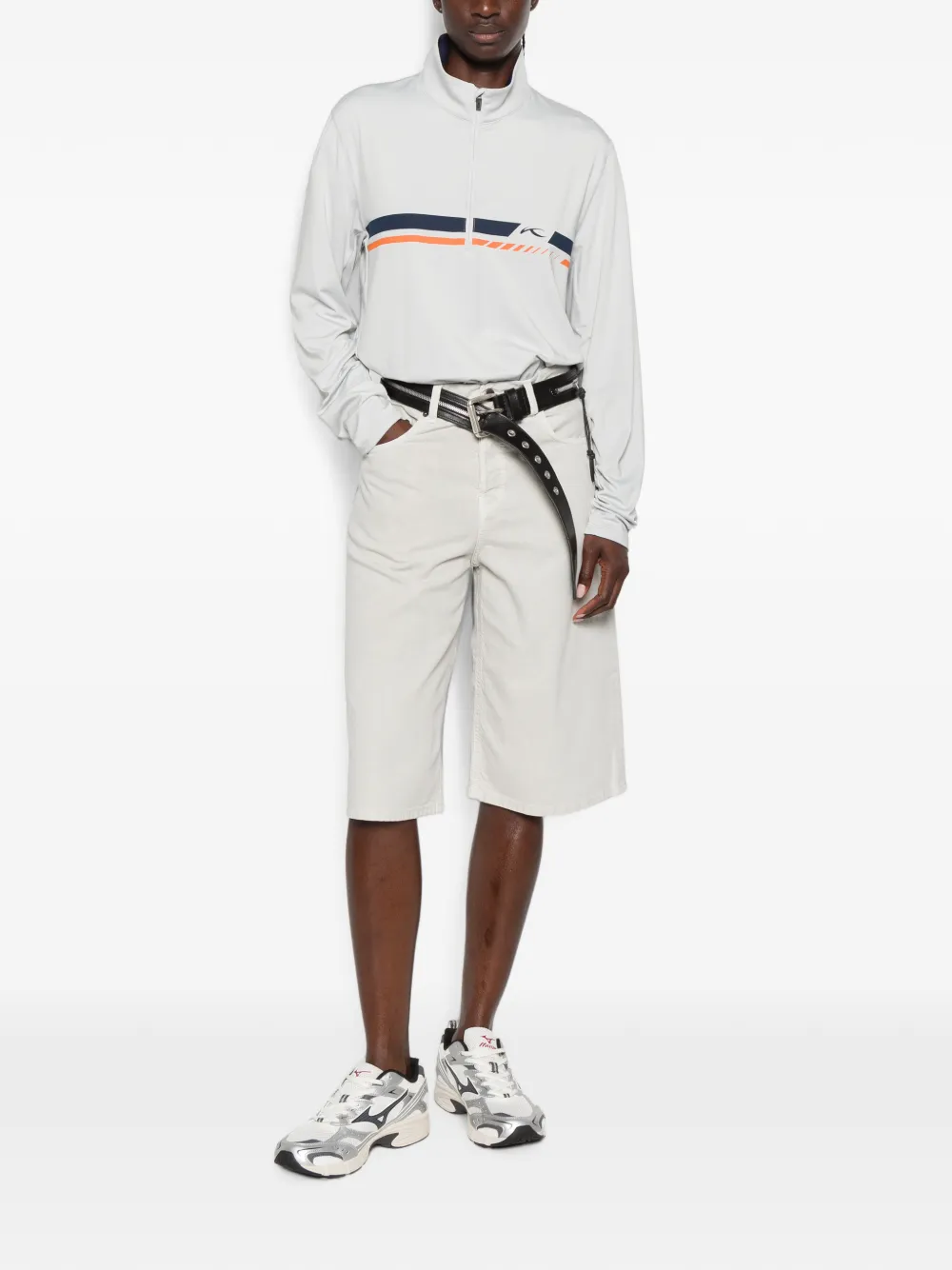 Haikure New Becky denim shorts met logopatch Grijs