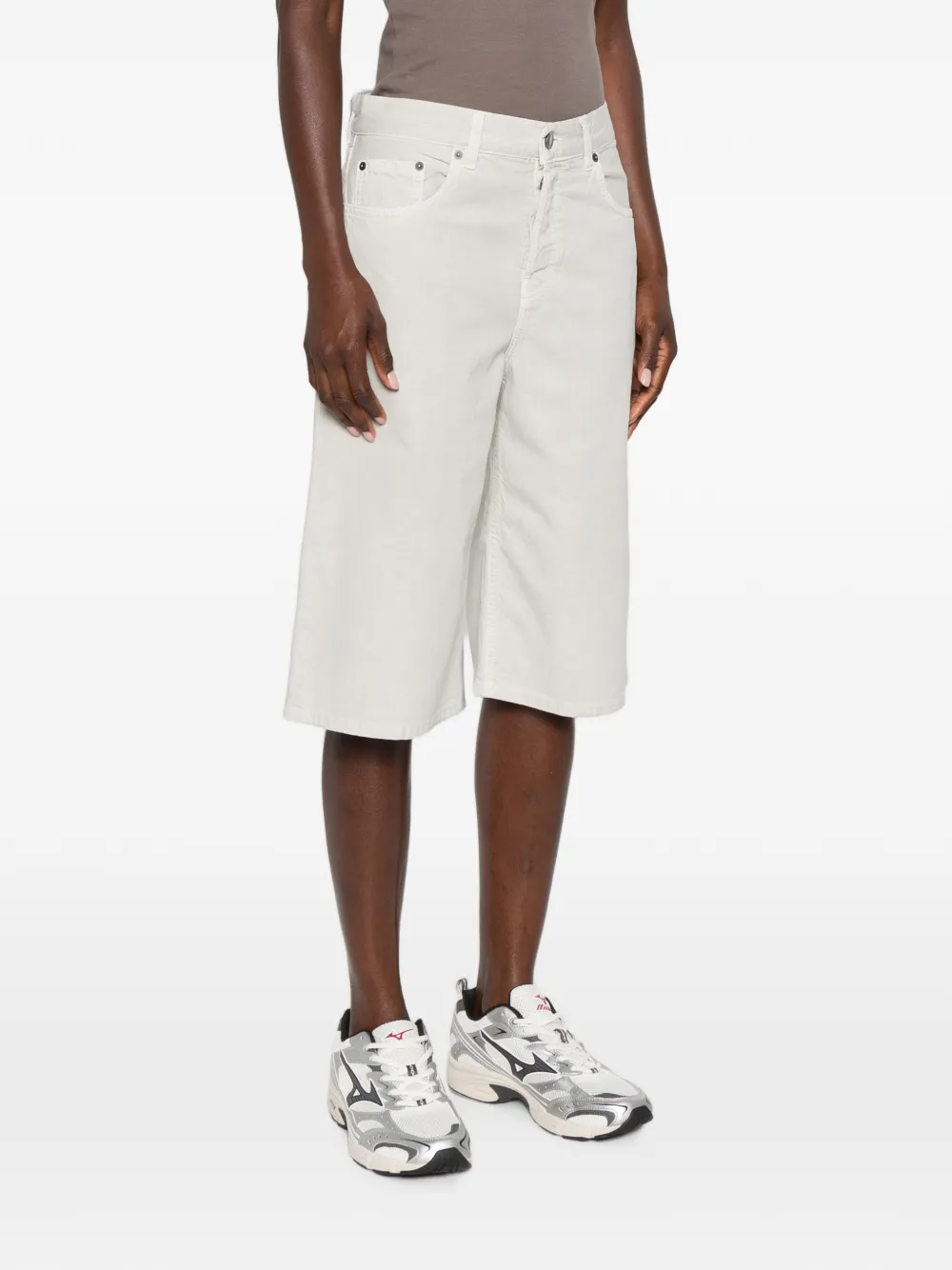 Haikure New Becky denim shorts met logopatch Grijs
