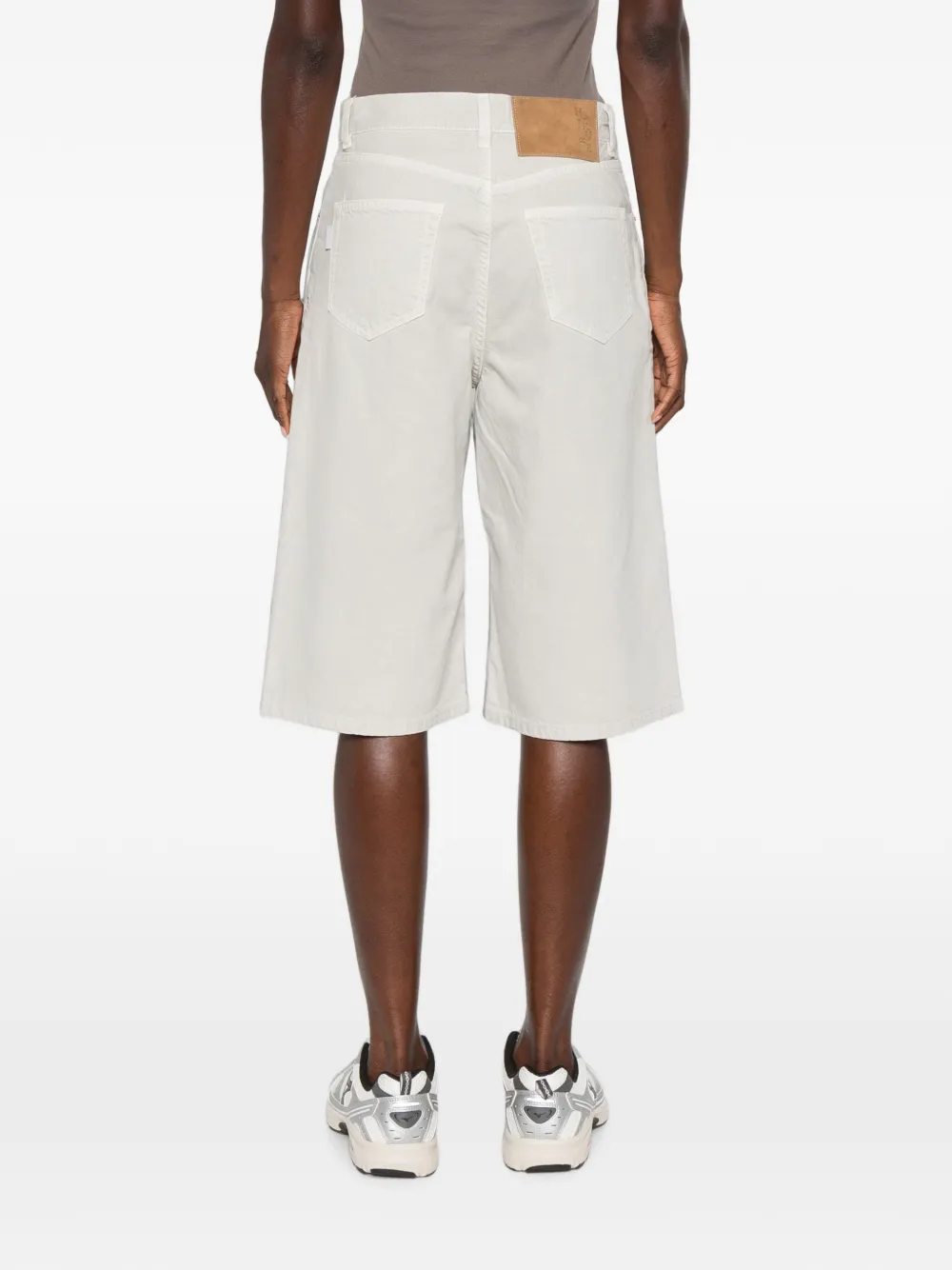 Haikure New Becky denim shorts met logopatch Grijs