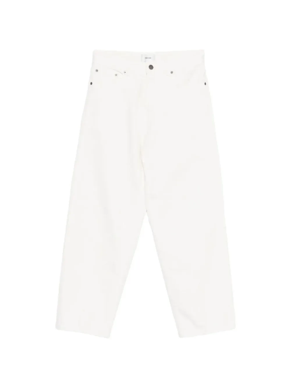 Haikure logo-patch wide-leg jeans - Bianco