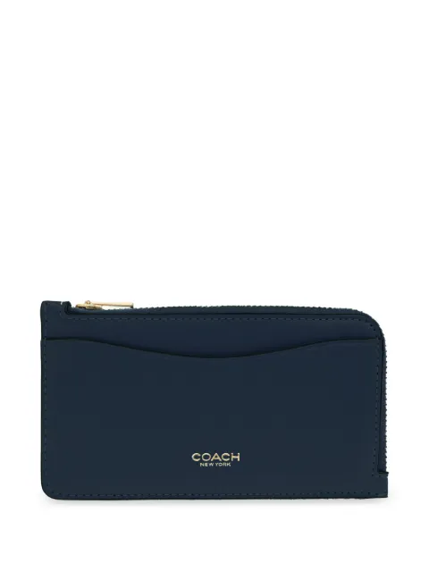 Coach New York zip leather card case
