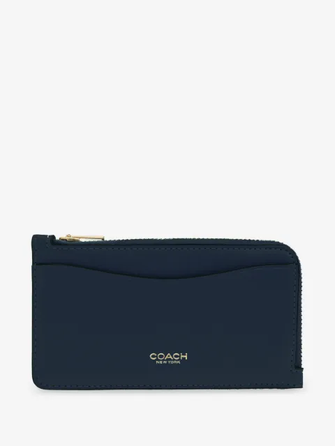Coach New York zip leather card case