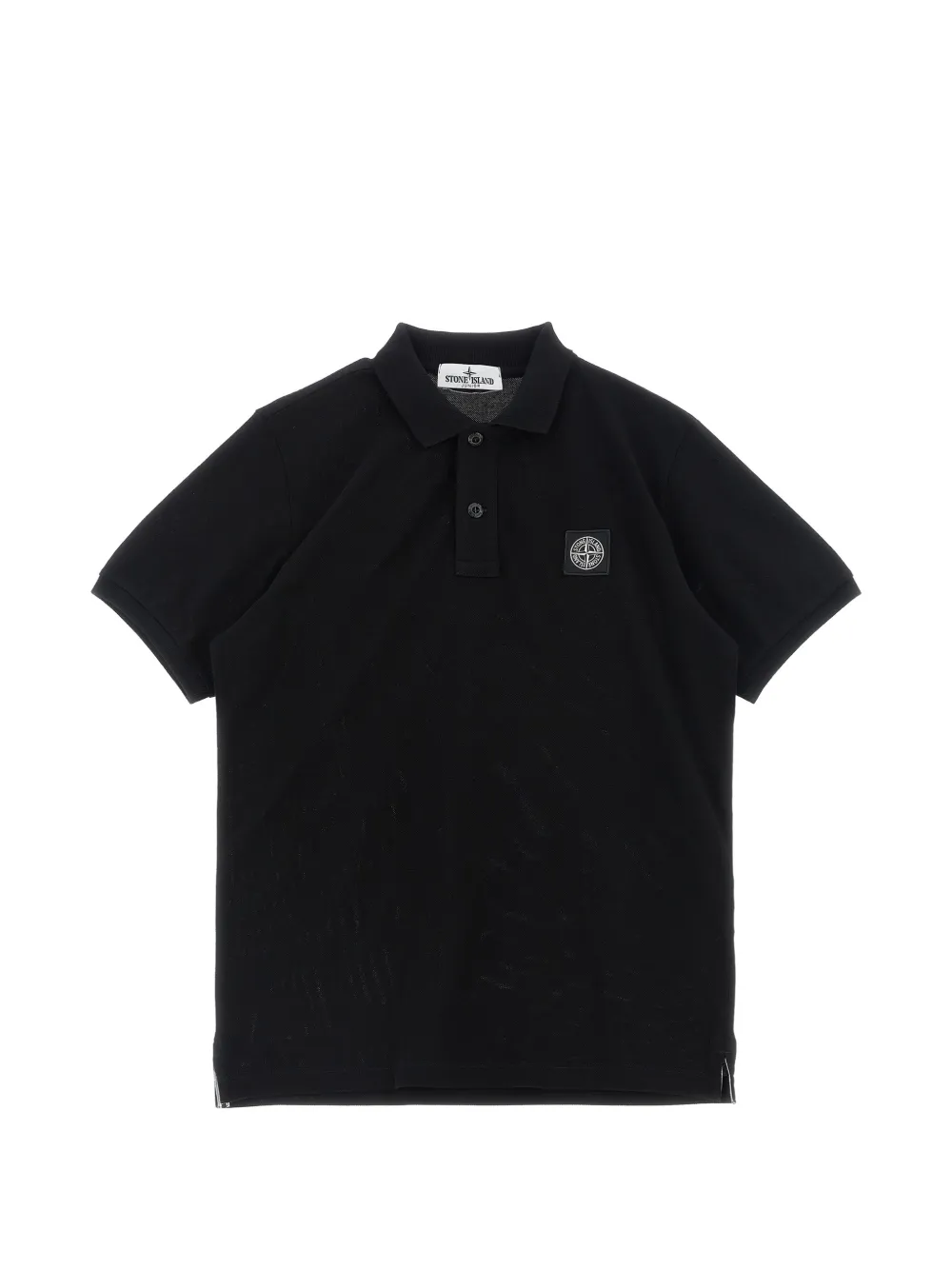 Stone Island Junior logo-patch polo shirt - Nero
