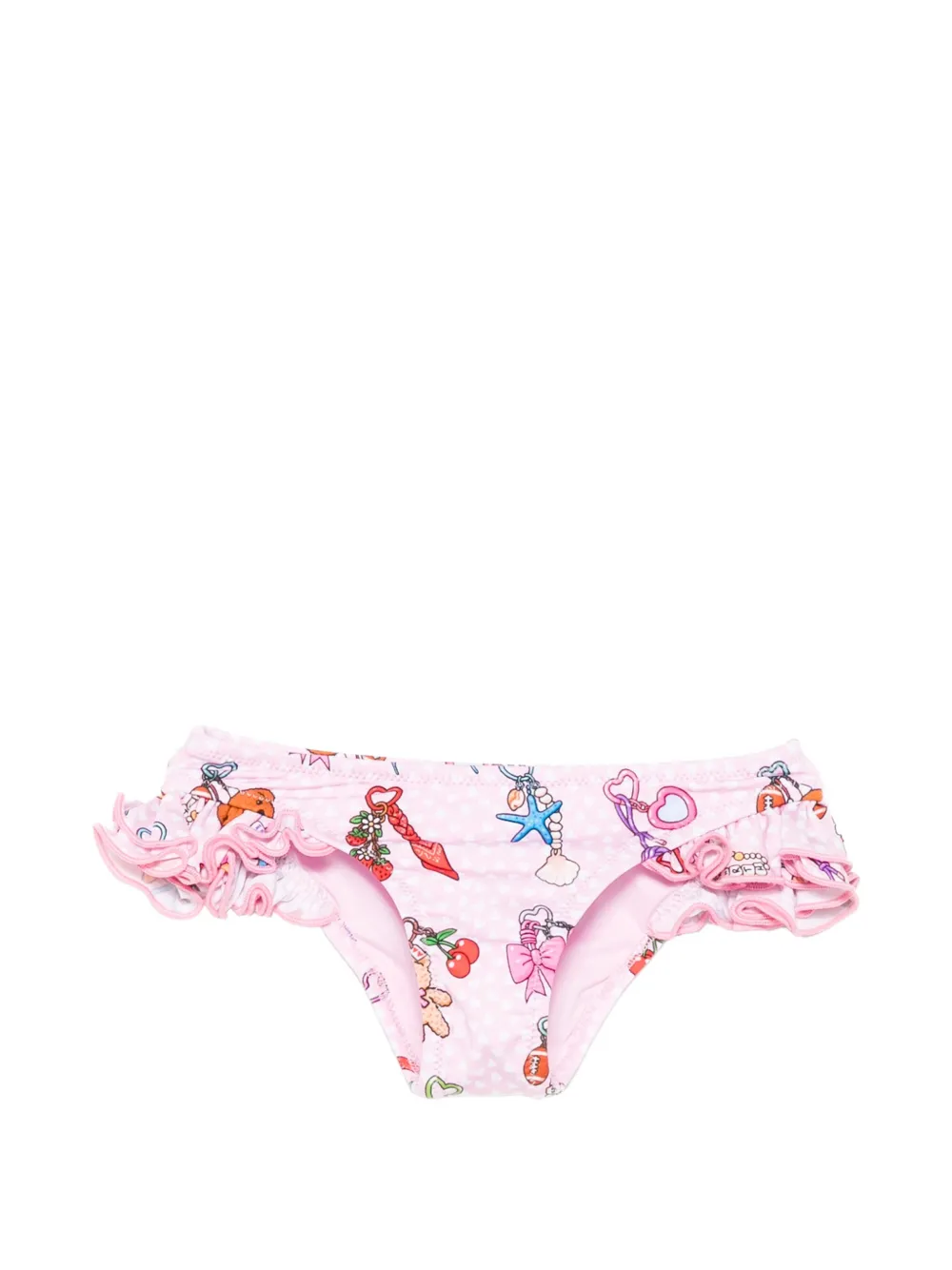 MC2 Saint Barth Kids Kelly ruffled bikini bottoms - Rosa