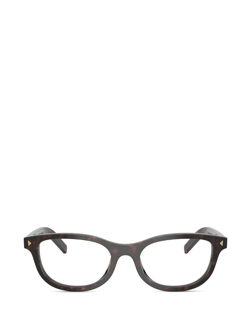 Prada Eyewear geometric glasses - Marrone