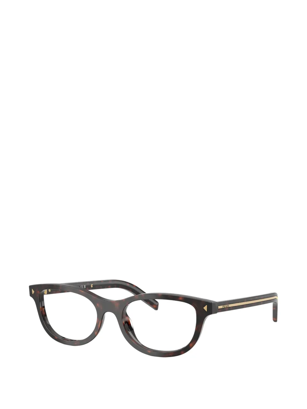 Prada Eyewear Bril met geometrisch montuur Bruin