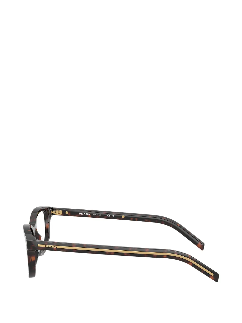 Prada Eyewear Bril met geometrisch montuur Bruin