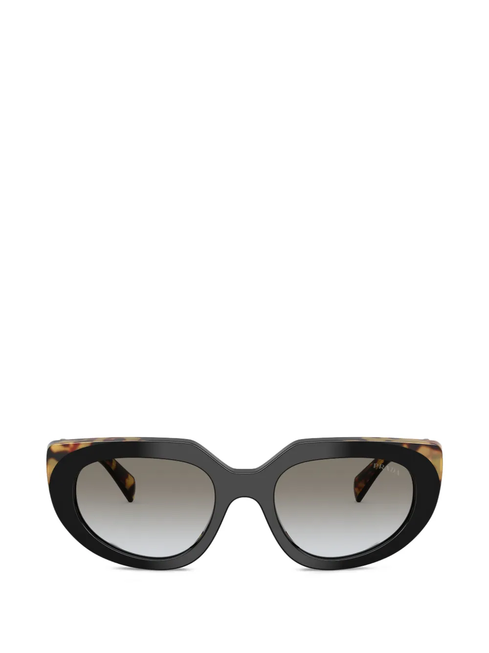 Prada Eyewear geometric oval sunglasses - Nero