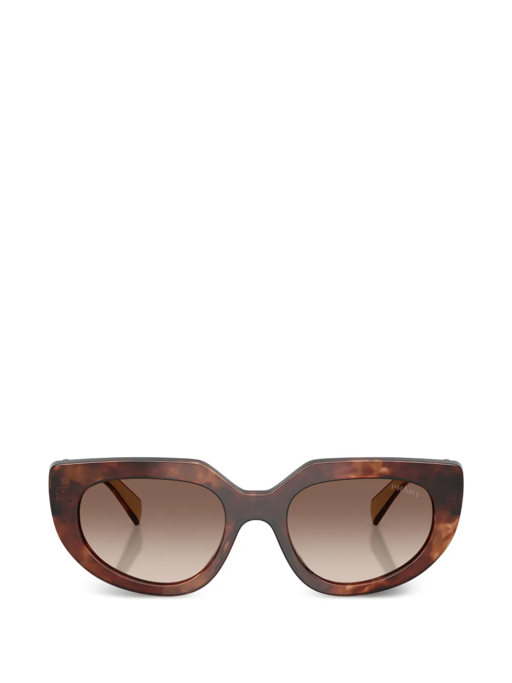 Prada Eyewear patterned geometric sunglasses - Marrone