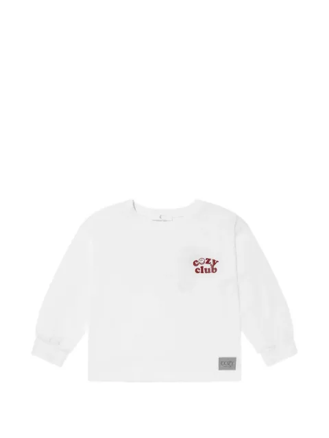 Cozy Crew Club langærmet Mummy & Daddy Are My Fav T-shirt med blomstermotiv