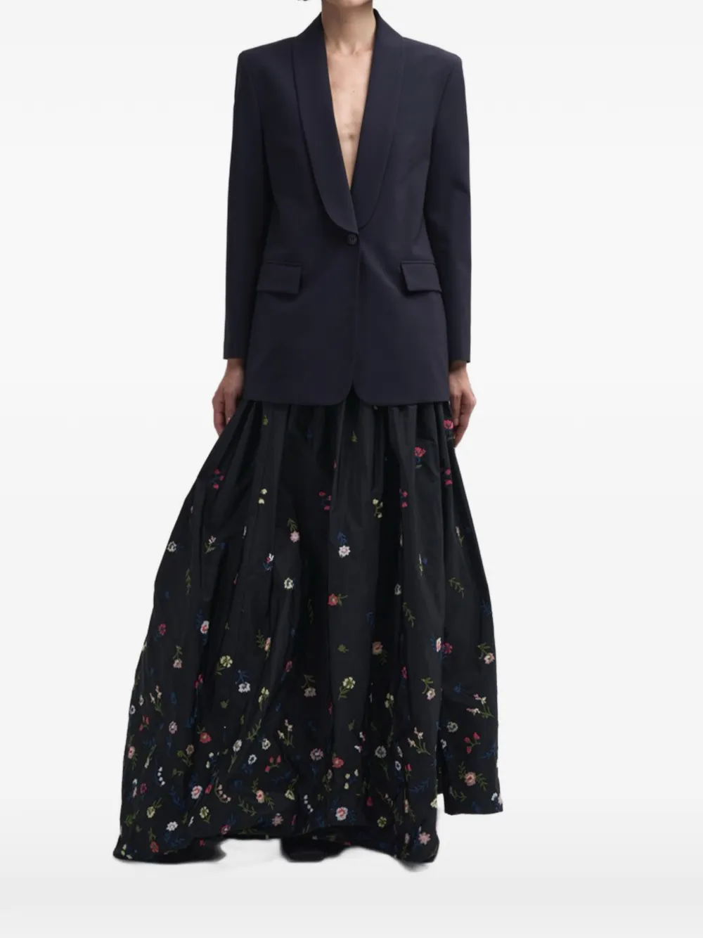 CO.GO shawl-collar blazer - Blu