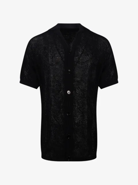 AMARANTO  button short-sleeves jumper