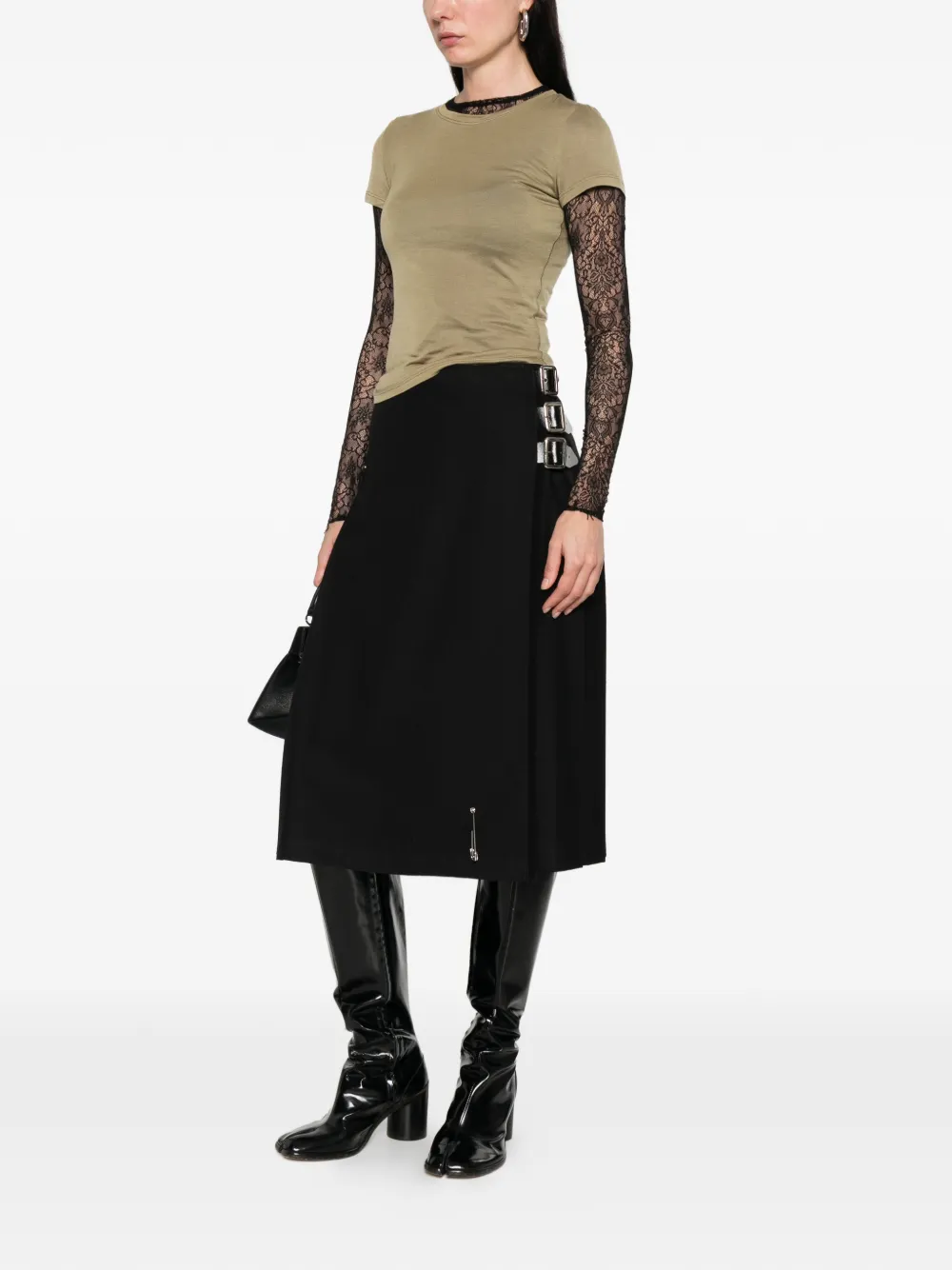 LE KILT ロングスカート Le Kilt バックル スカート | ブラック | FARFETCH JP