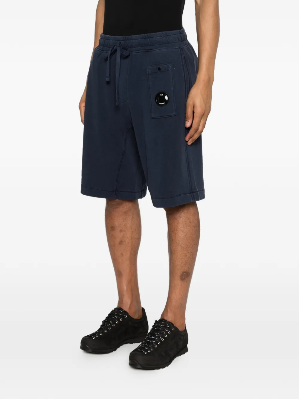 C.P. Company Shorts met logopatch en trekkoord Blauw