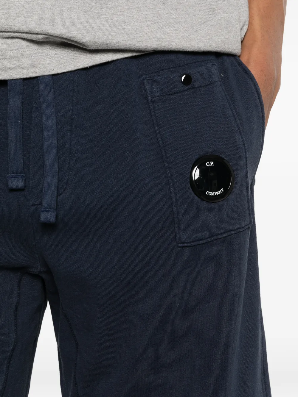 C.P. Company Shorts met logopatch en trekkoord Blauw