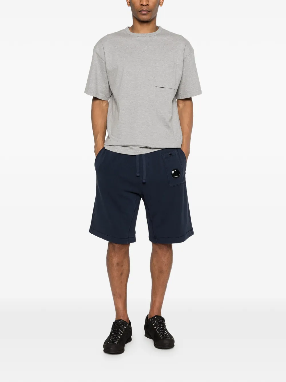 C.P. Company Shorts met logopatch en trekkoord Blauw